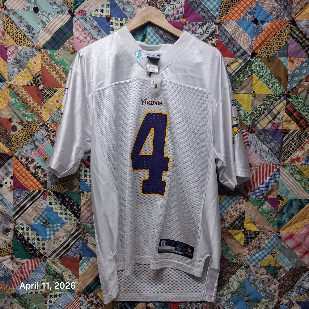 NWT Deadstock Minnesota Vikings Brett Favre #4 Jersey Size Medium Reebok RBK